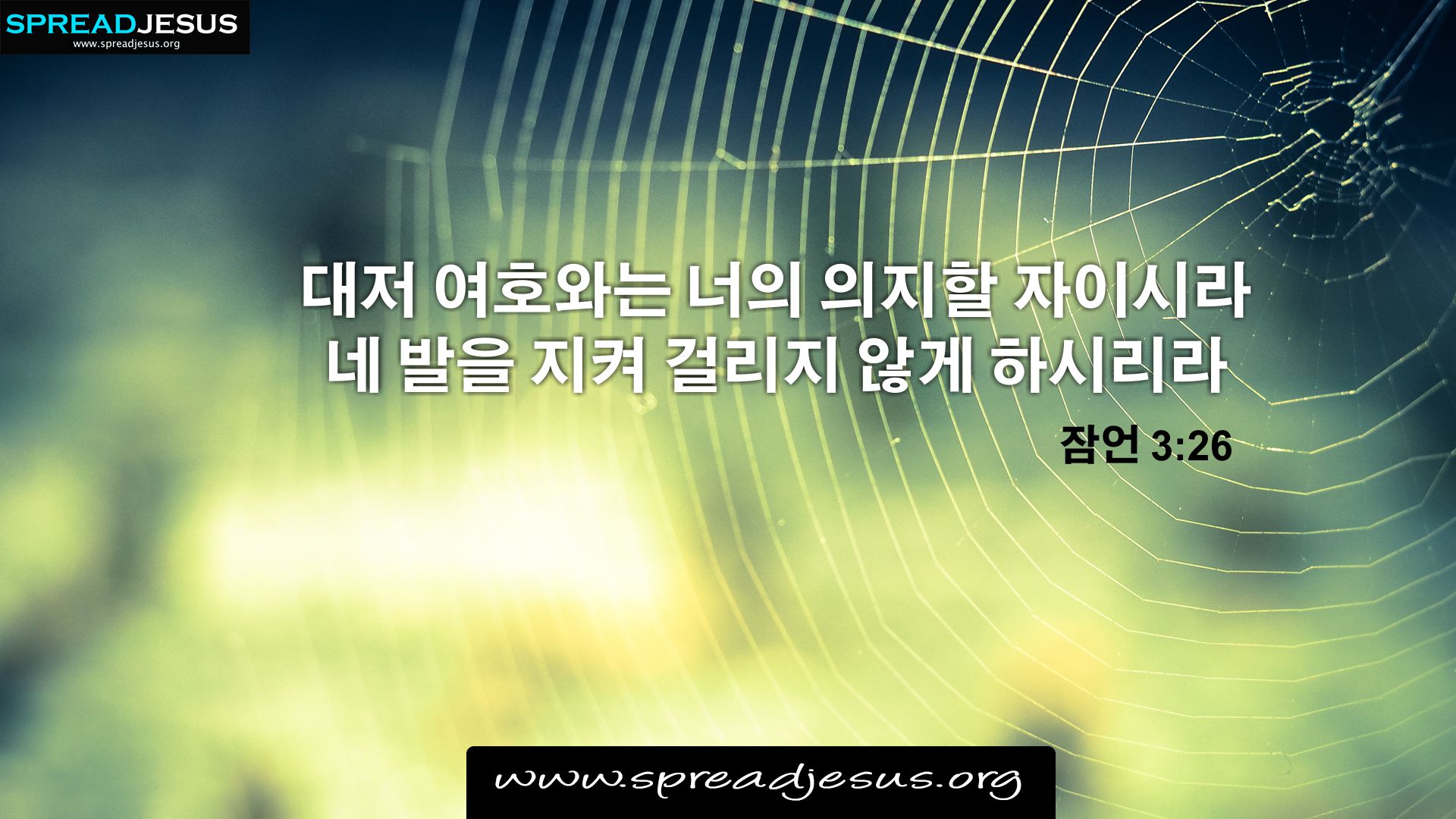 Korean Bible Quotes HD-Wallpapers Proverbs 3:26 Download