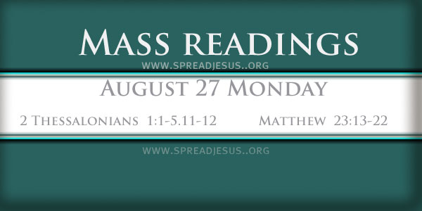 Mass Readings  On August 27