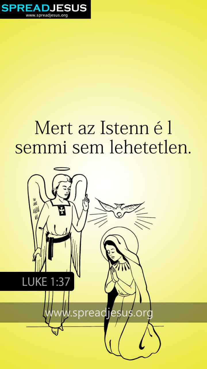 HUNGARIAN BIBLE QUOTES LUKE 1:37 WHATSAPP-MOBILE WALLPAPER