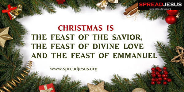 Christmas is the feast of the Savior