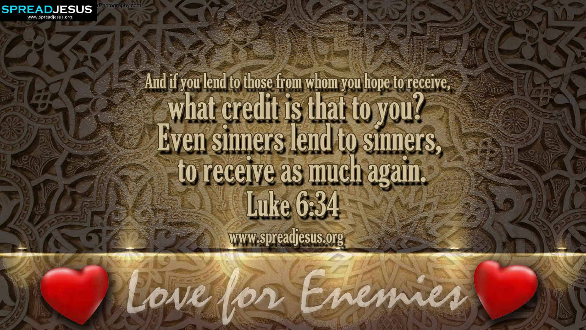 BIBLE QUOTES Luke 6:34 HD-WALLPAPERS FREE DOWNLOAD