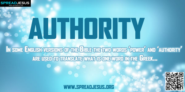 Biblical Definition Of AUTHORITY