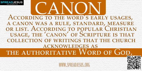 Biblical Definition Of CANON