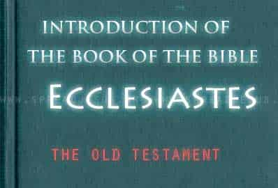 The book Of The Bible Ecclesiastes