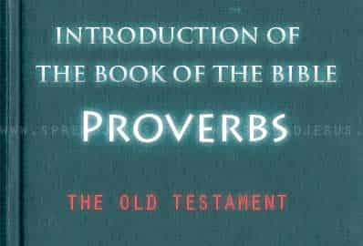 The book Of The Bible Proverbs