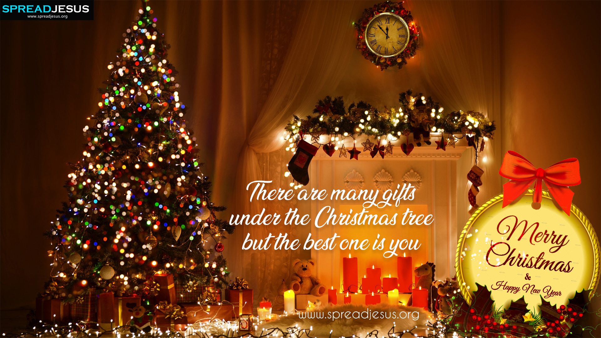 Christmas Wishes-Gifts under the Christmas tree HD wallpapers Download