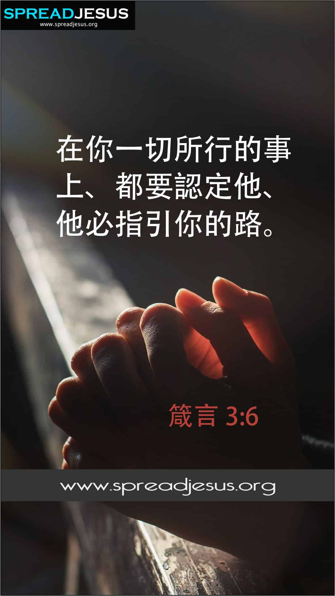 Proverbs 3:6 Chinese Bible Quotes