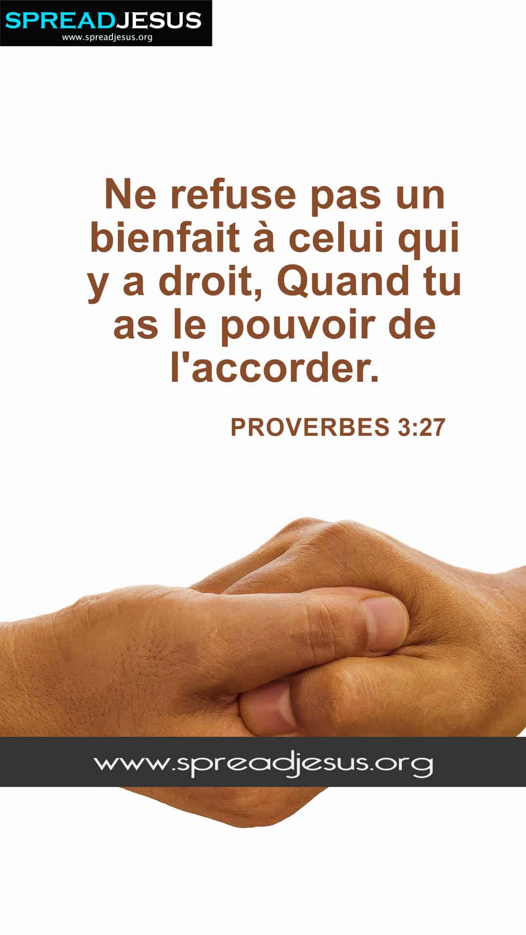 Proverbs 3:27 French Bible Quotes