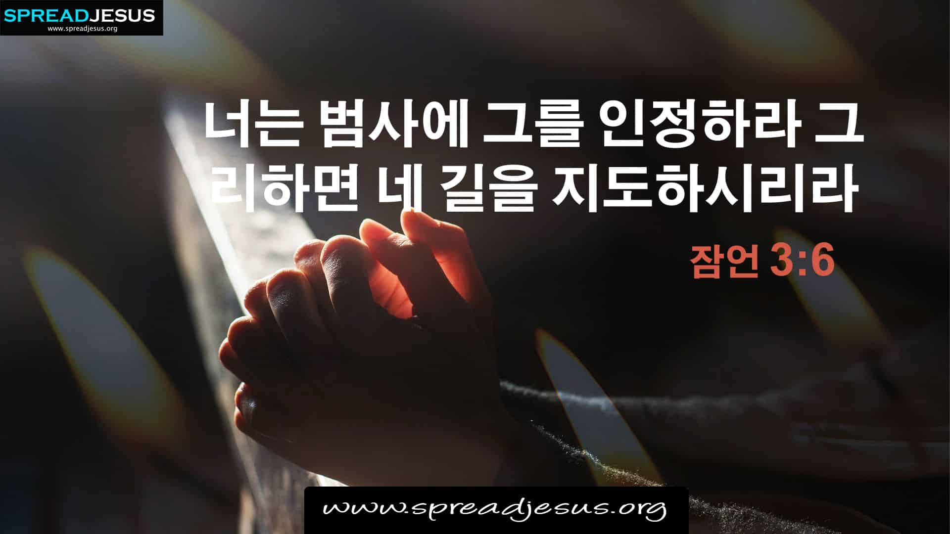 Korean Bible Quotes HD-Wallpapers Proverbs 3:6 Download