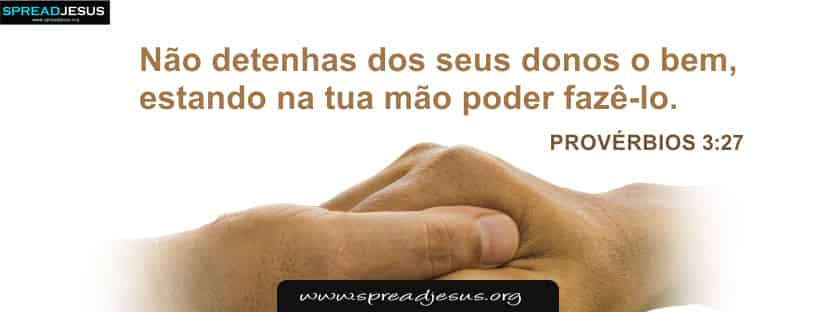 Portuguese Bible Quotes Facebook cover Proverbs 3:27 Download