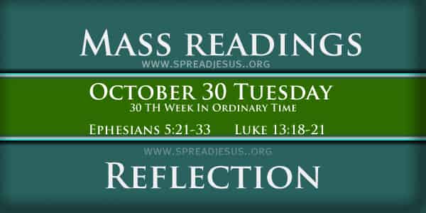 mass readings October 30 Tuesday
