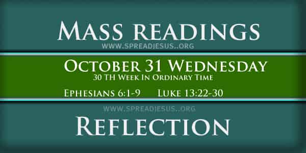 mass readings October 31 Wednesday