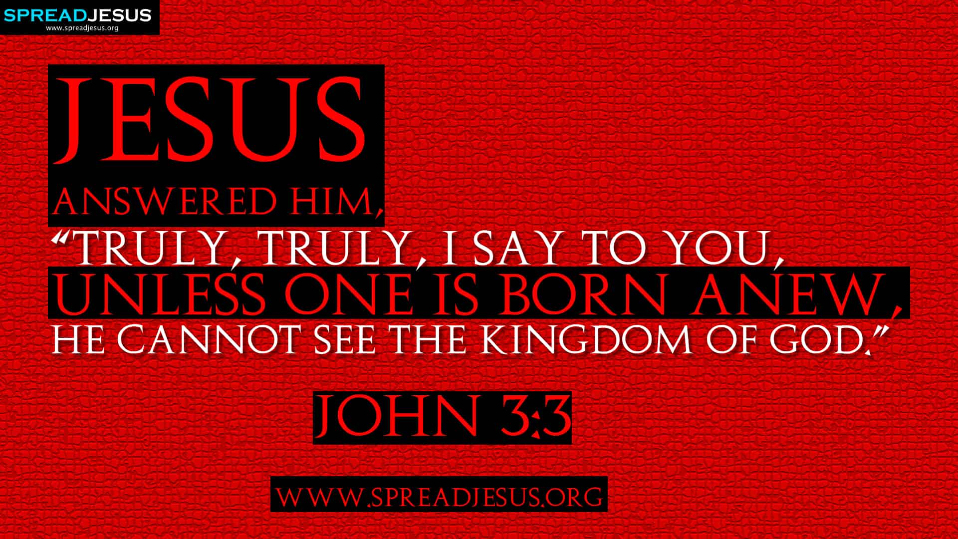 BIBLE QUOTES HD WALLPAPERS JOHN 3:3 FREE DOWNLOAD Jesus answered1920 x 1080