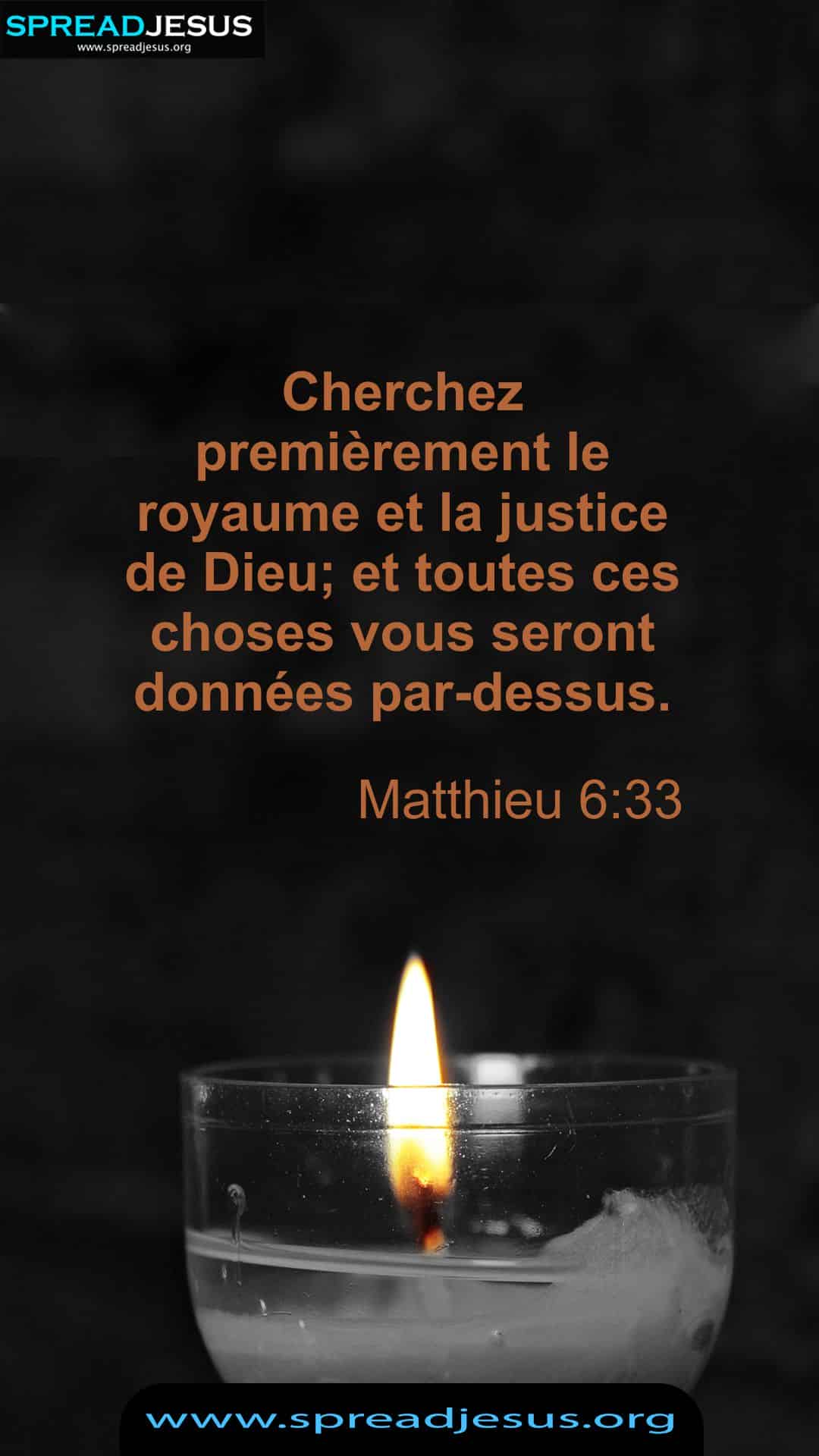 French Bible Quotes Matthew 6:33