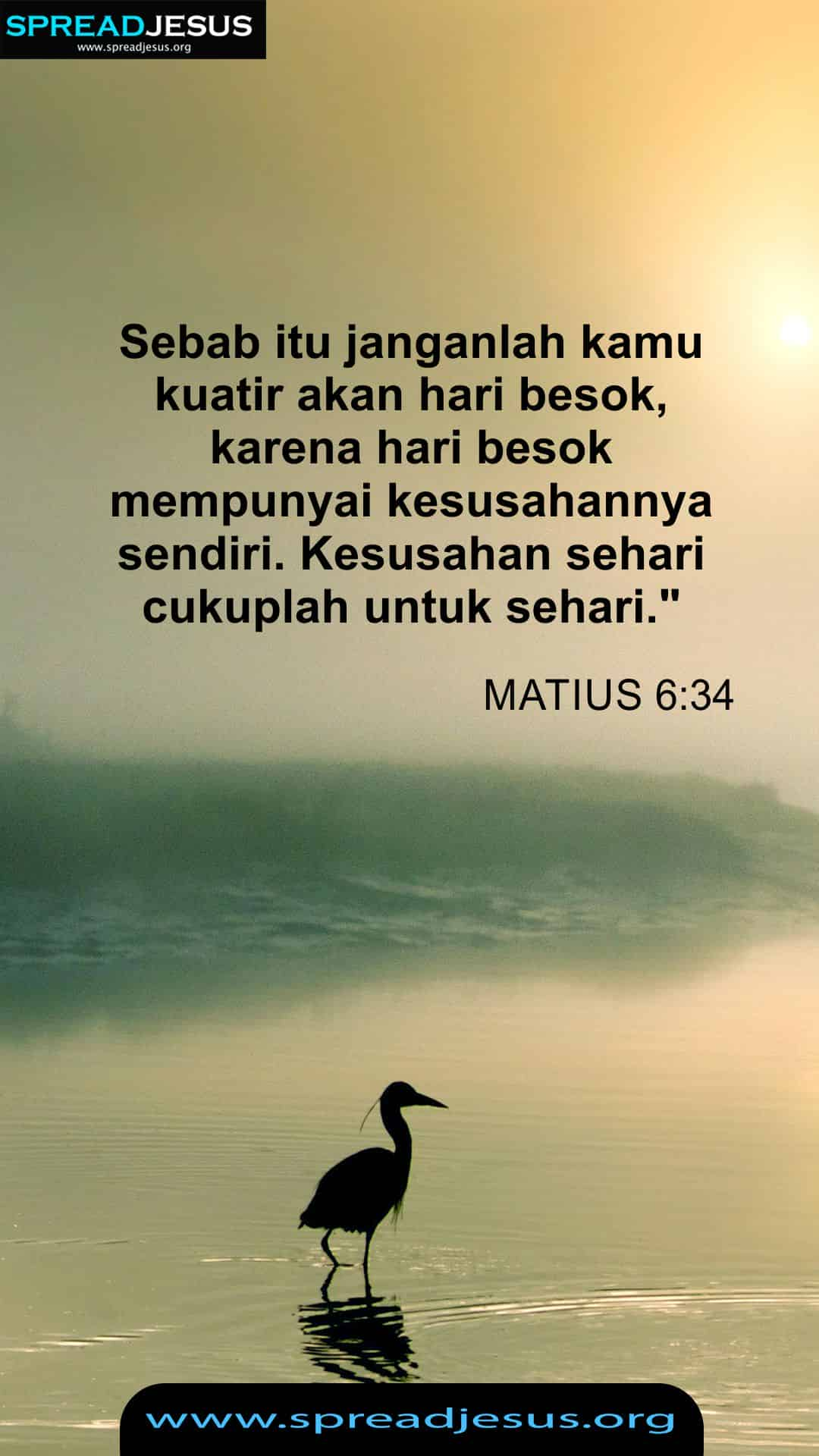 Indonesian Bible Quotes Matthew 6:34