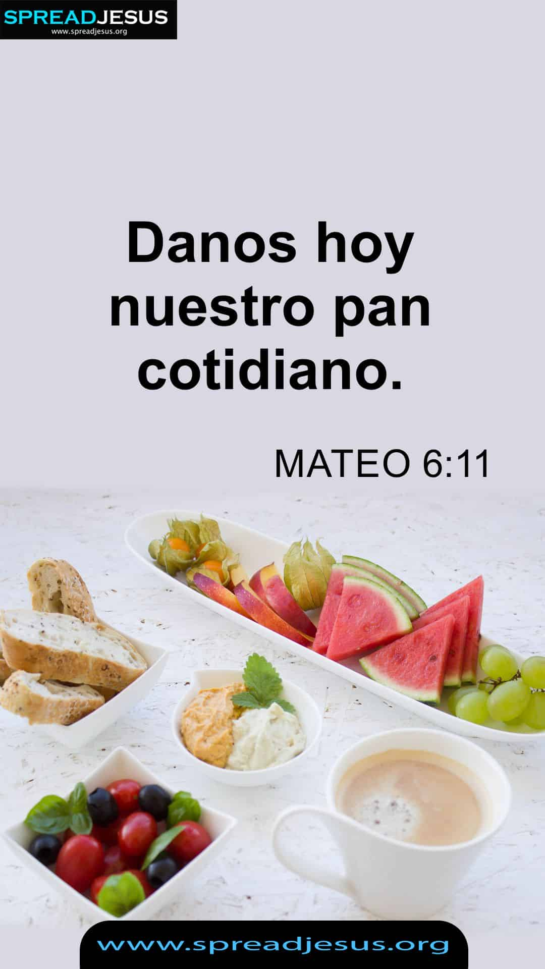 Spanish Bible Quotes Matthew 6:11