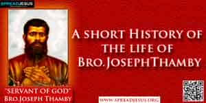 A short History of the life of Bro.JosephThamby