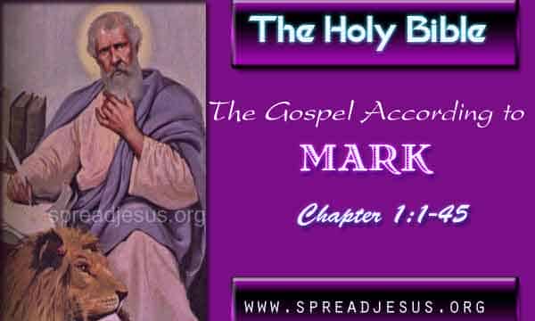 The Gospel According to Mark Chapter 1:1-45
