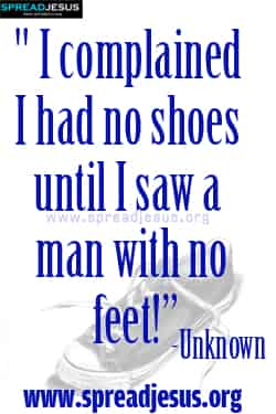 INSPIRING QUOTES- A man with no feet
