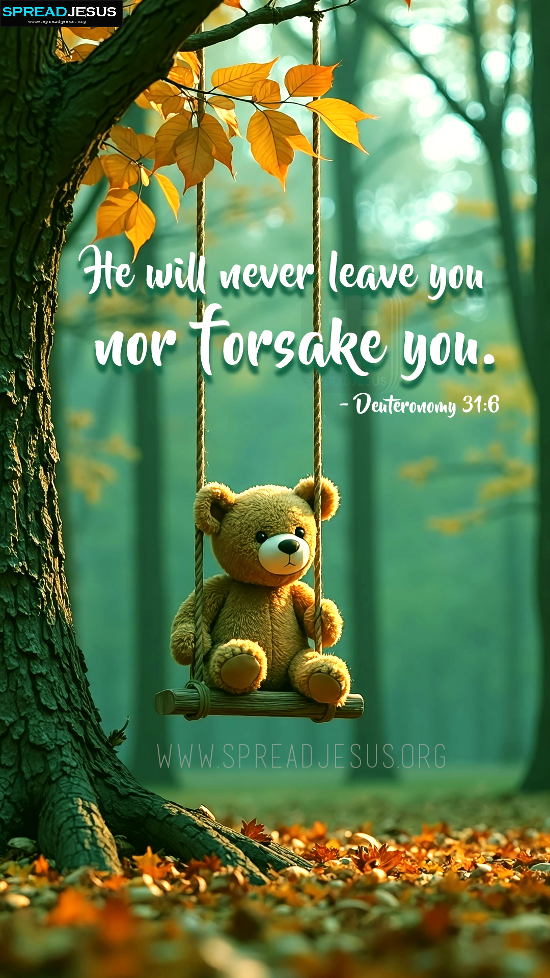 Deuteronomy 31:6 Beautiful Christian Wallpapers Quotes