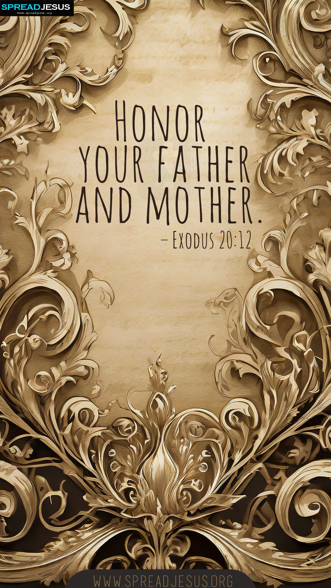 Exodus 20:12 Bible Quotes WhatsApp Status Phone Wallpapers