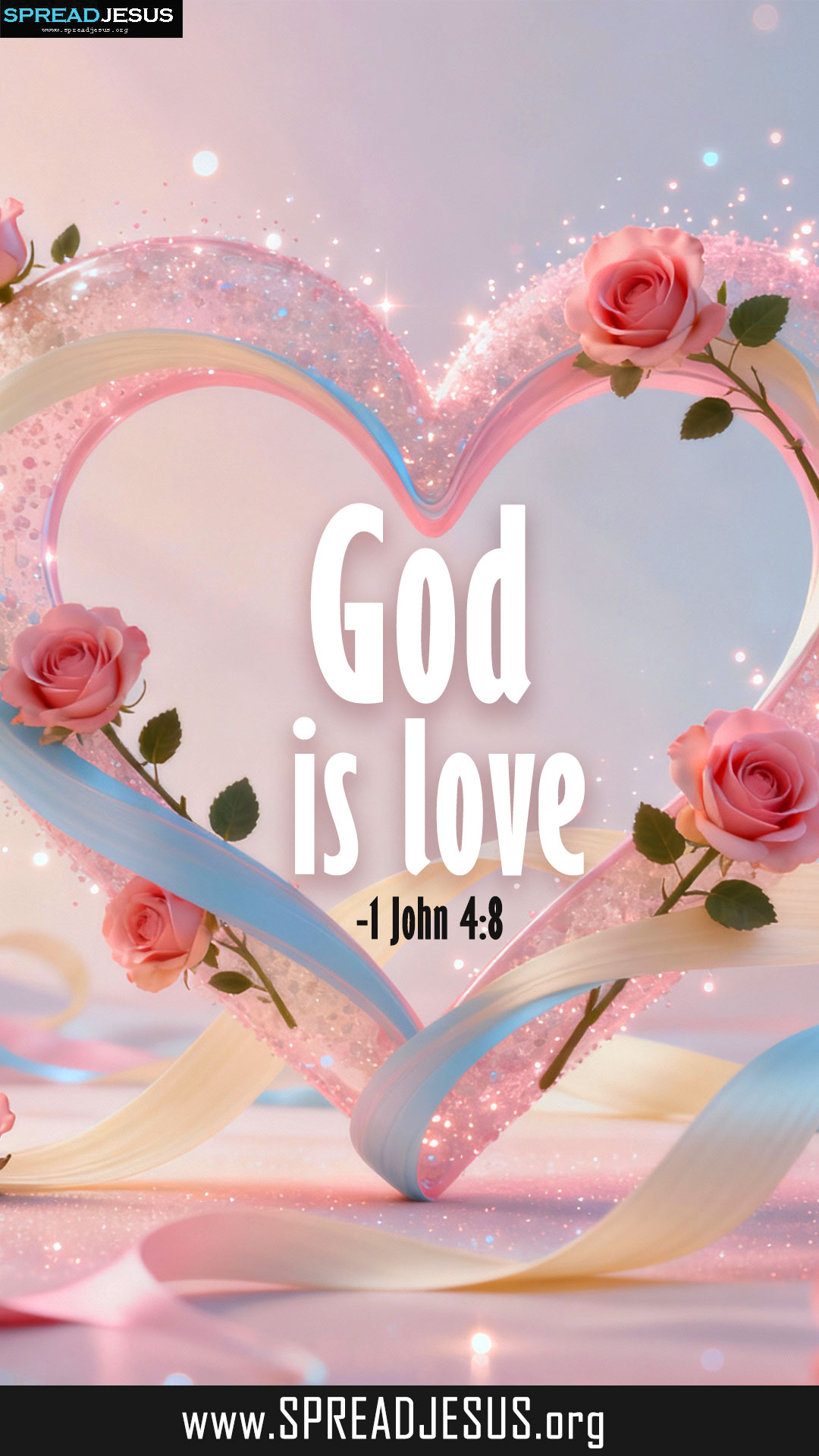 God Is Love-1 John 4:8 Bible Quote Mobile Wallpaper
