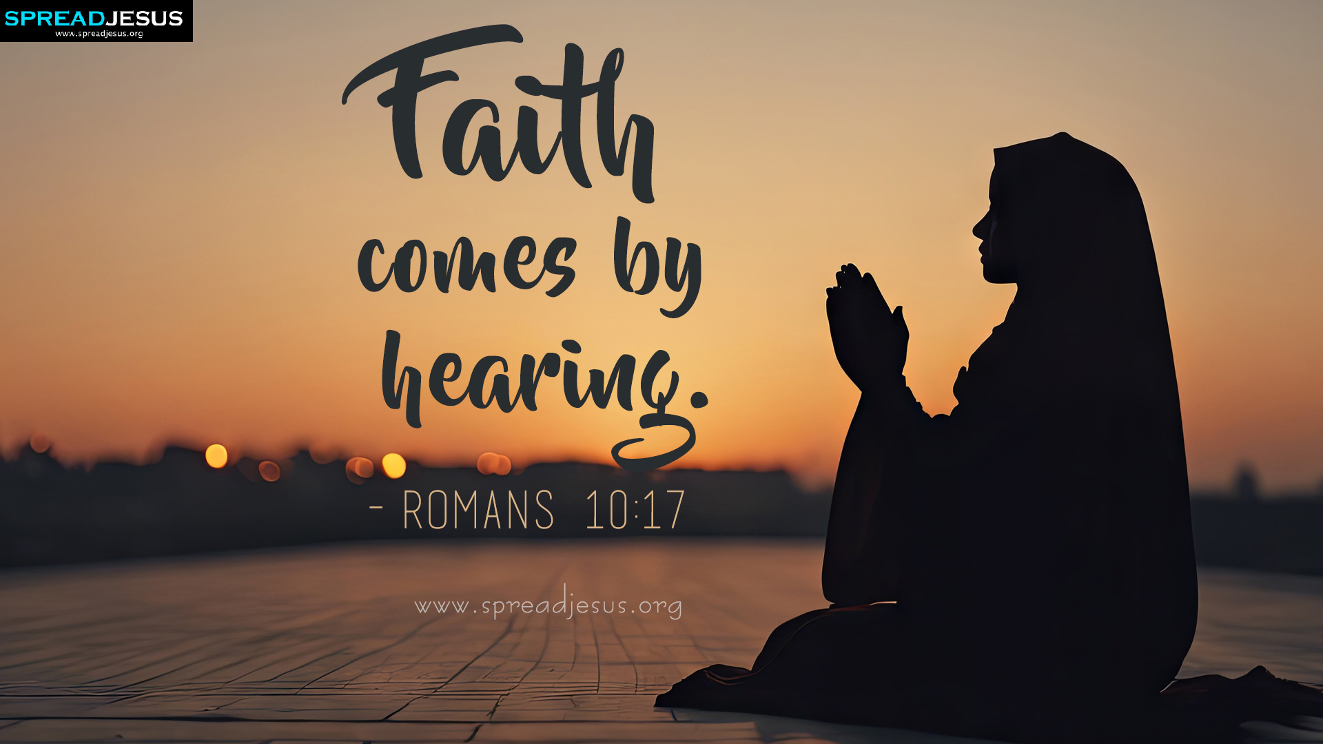 Daily Bible Verse Wallpapers Romans 10:17 Christian scripture