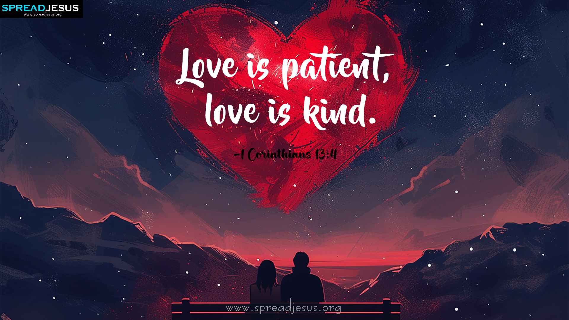 Daily Blessings 1 Corinthians 13:4 Free HD Bible Verses