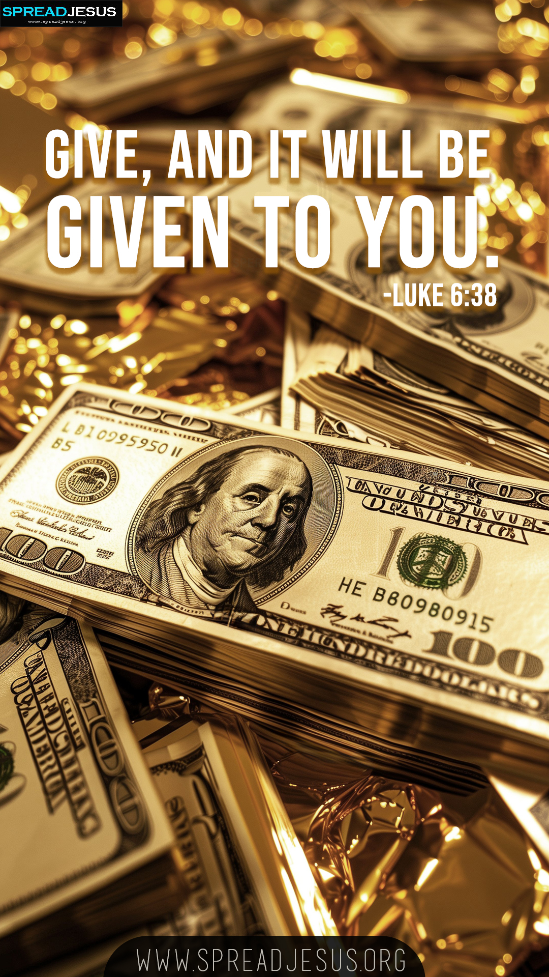 Encourage and Inspire Luke 6:38 Bible Verse Wallpapers WhatsApp