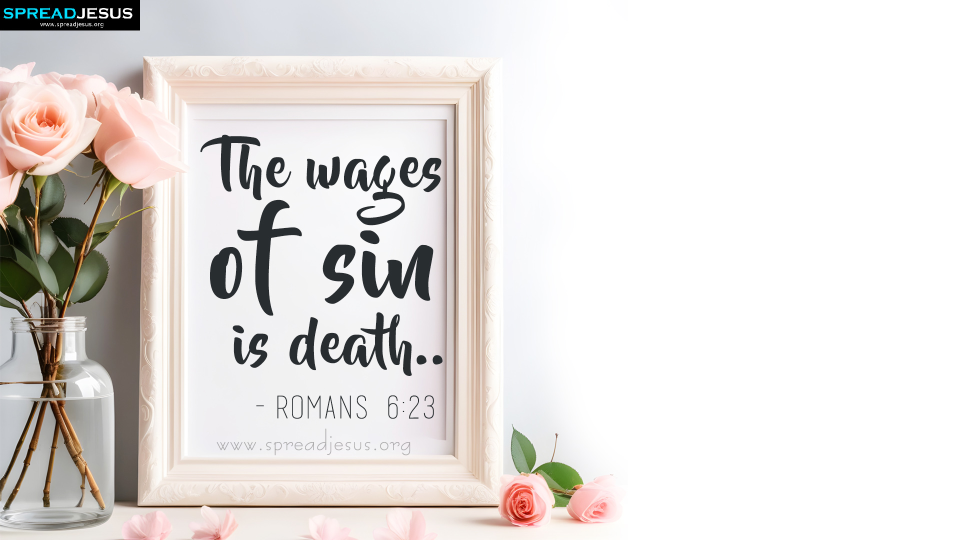 HD Bible Quotes Wallpaper Romans 6:23 Keep Faith Close