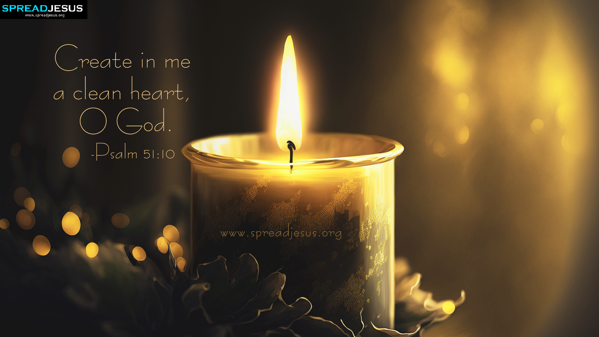 HD Bible Verse Psalm 51:10 Backgrounds Faith and Peace