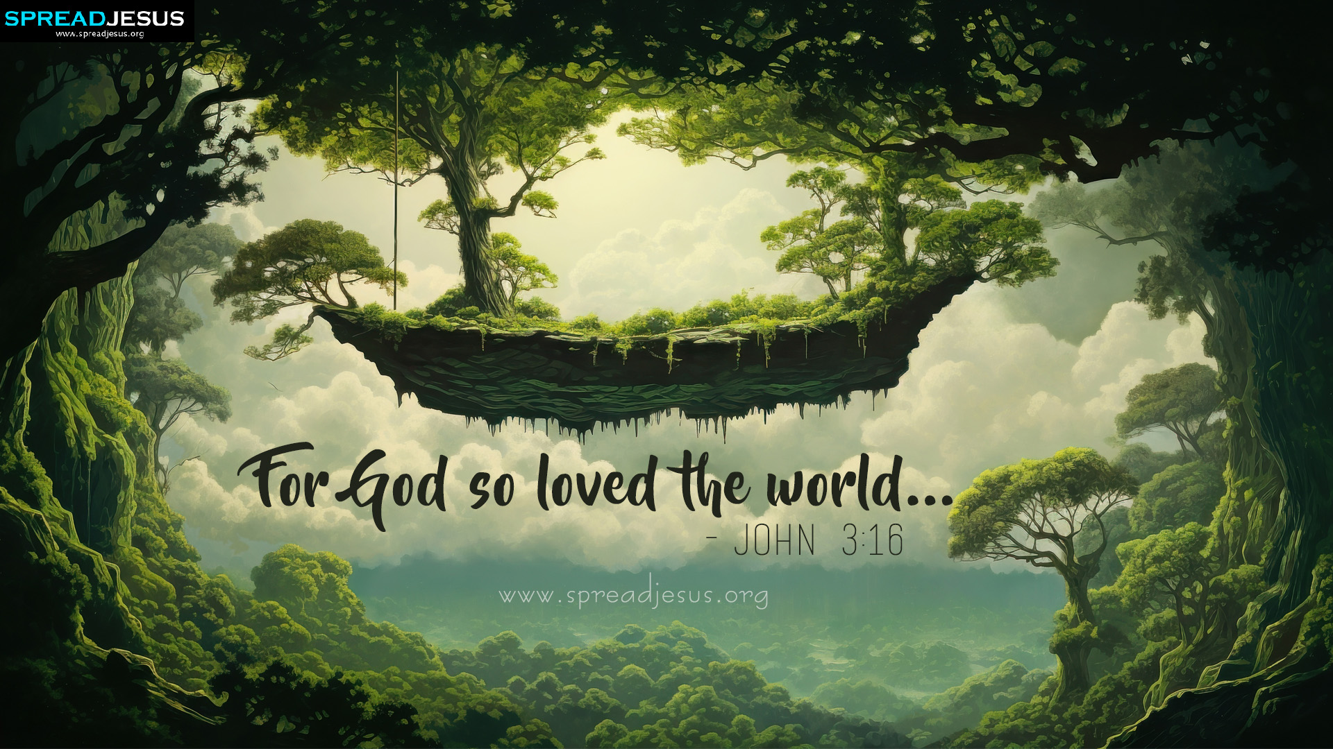 Inspirational Bible Quote John 3:16 Wallpapers HD Downloads