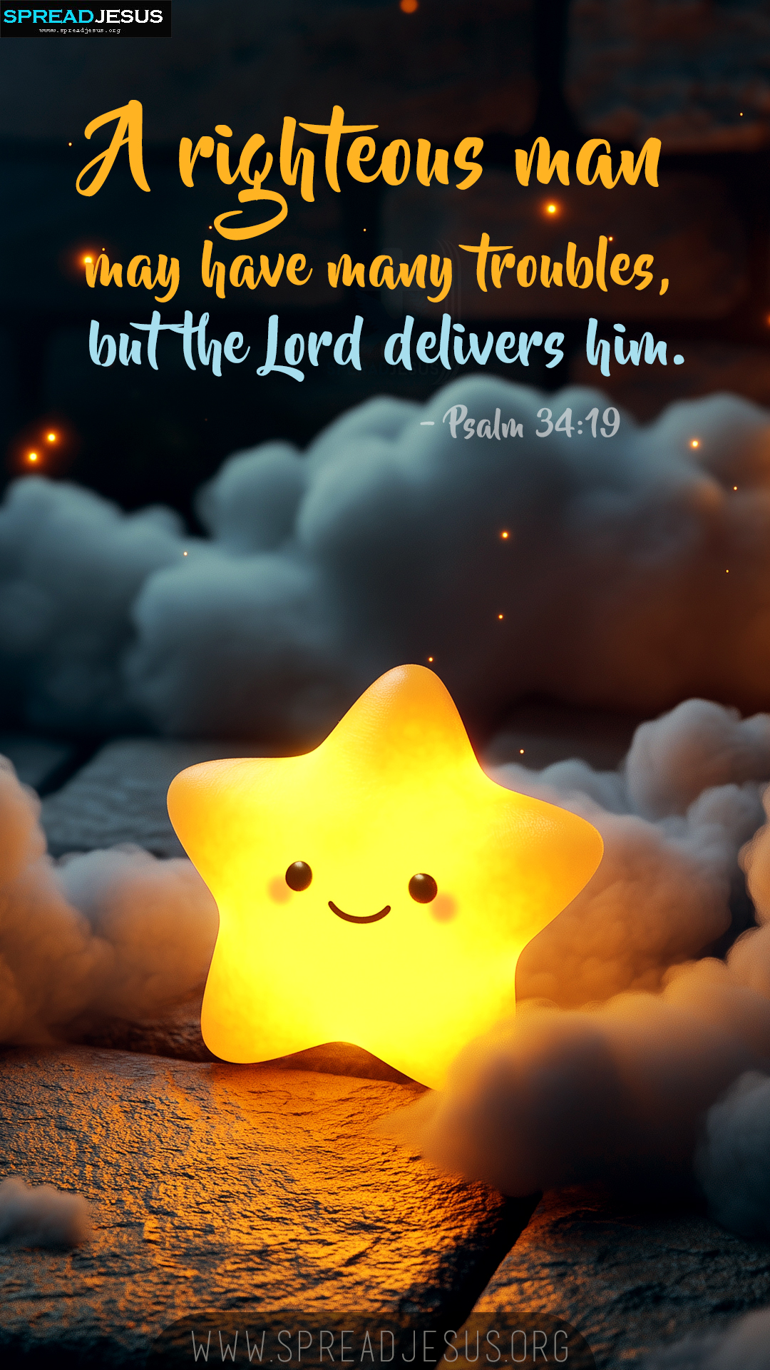 Free Bible Verse Psalm 34:19 Wallpapers for WhatsApp Status