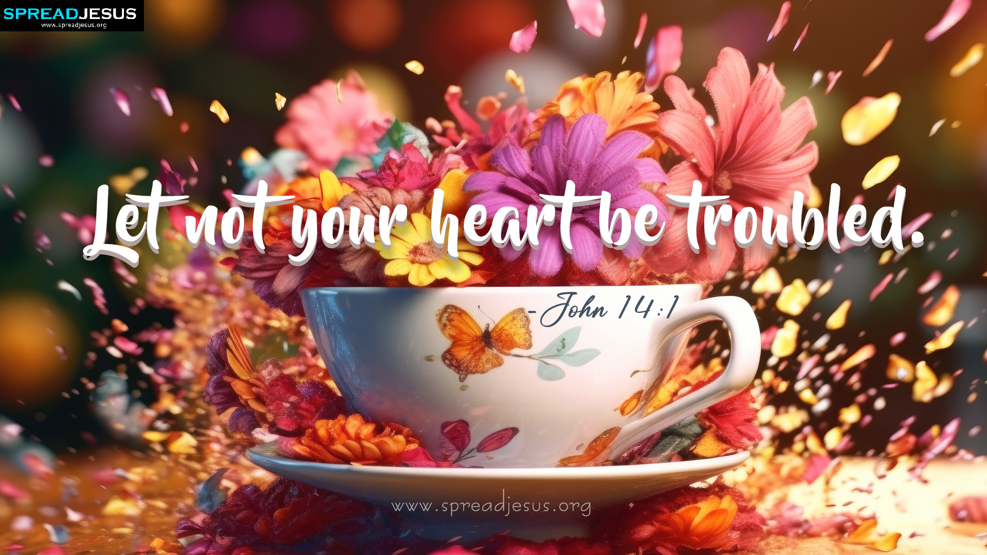 Download Stunning HD Bible Verse John 14:1 Daily Spiritual