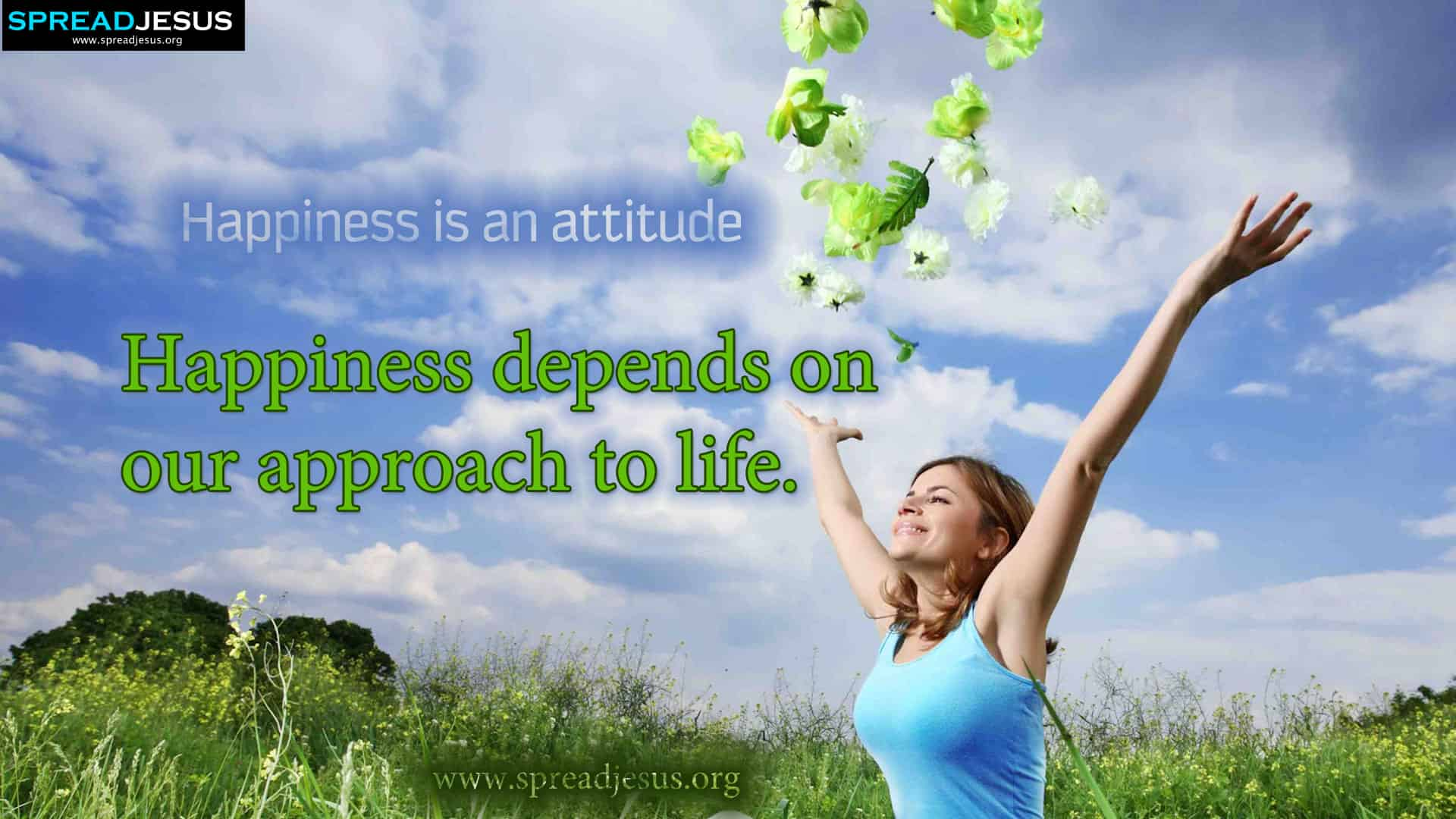 Happiness is an attitude HD-Wallpaper