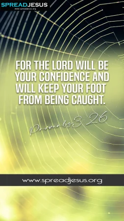 Bible Quotes Mobile Wallpapers | Proverbs 3:26 Download