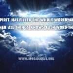 Bible Quotes HD Wallpaper: Wisdom 1:7 - God's Spirit Fills the World