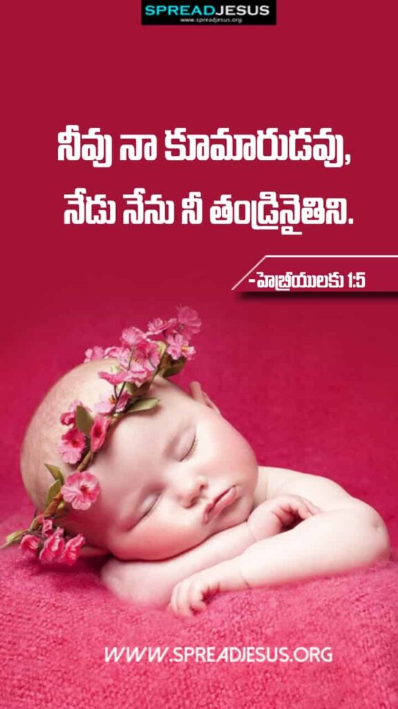 Telugu Bible Quotes Mobile Wallpaper Hebrews-1:5 Download