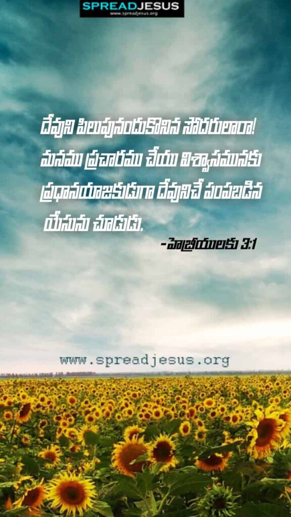 Telugu Bible Quotes Mobile Wallpaper Hebrews-3:1