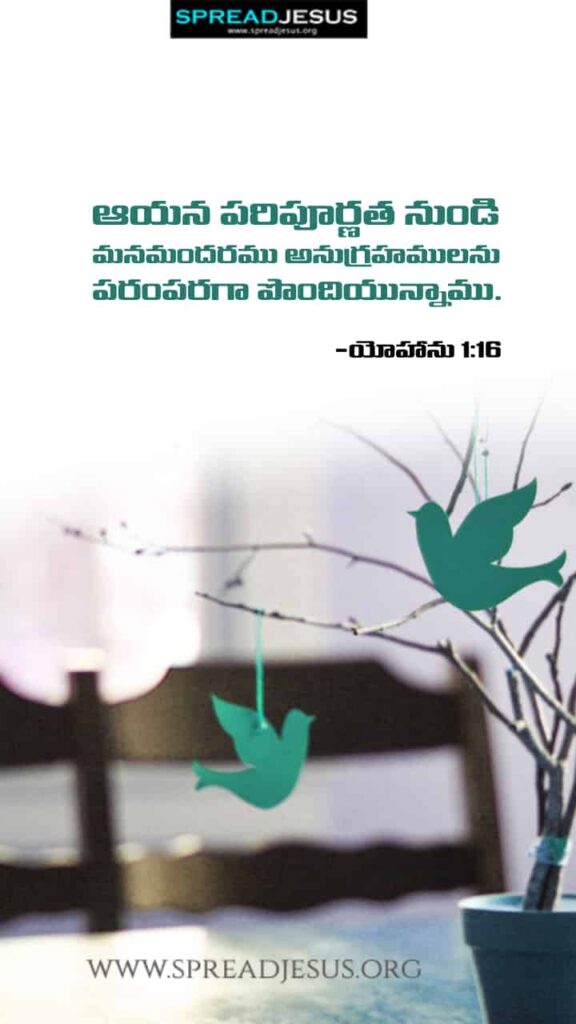 Telugu Bible Quotes Mobile Wallpaper John-1:16 Download