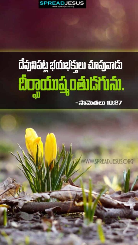 Telugu Bible Quotes Mobile Wallpaper Proverbs-10:27 Download