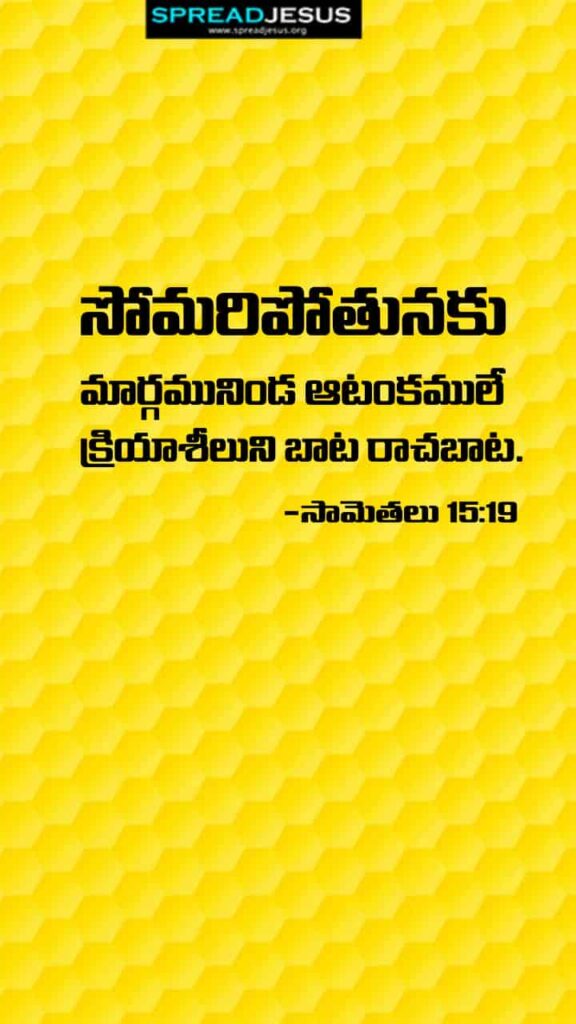 Telugu Bible Quotes Mobile Wallpaper Proverbs-15:19 Download