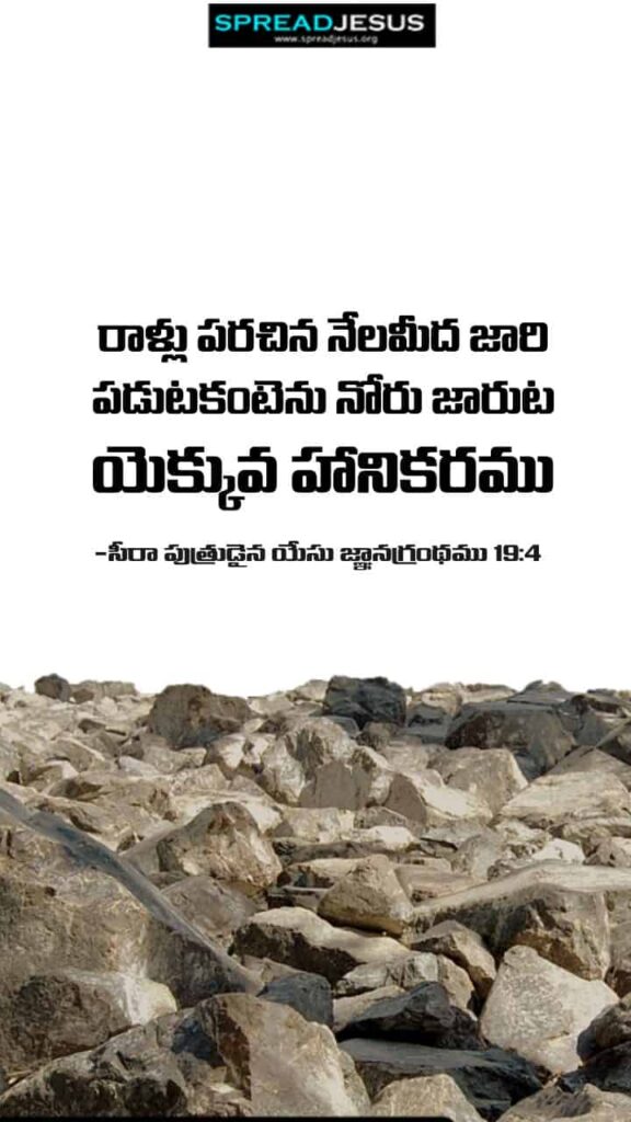 Telugu Bible Quotes Mobile Wallpaper Sirach-20:18 Download