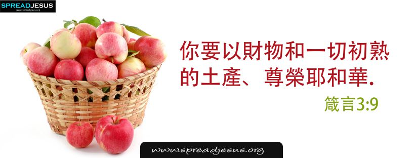 ✝Chinese Bible Verses 箴言 3:9 WhatsApp Status , Facebook cover, Proverbs 3:9 HD-Wallpapers Download 3 Chinese Bible Verses 箴言 3:9 Facebook cover Download