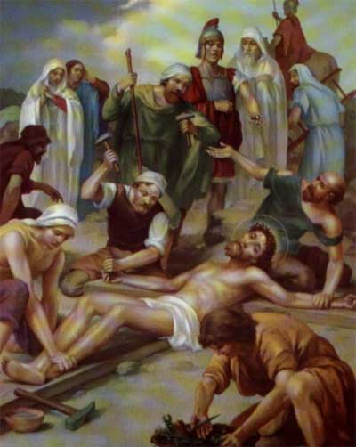 Station of the Cross | Way of the Cross Meditations & Reflections 12 Station of the Cross | Way of the Cross Meditations Station 11: Jesus Is Nailed to the Cross.