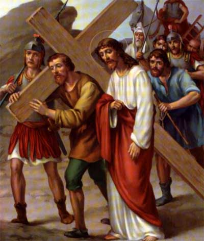Station of the Cross | Way of the Cross Meditations & Reflections 6 Station of the Cross | Way of the Cross Meditations
Station 5: Simon of Cyrene Helps Jesus to Carry the Cross