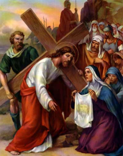 Station of the Cross | Way of the Cross Meditations & Reflections 7 Station of the Cross | Way of the Cross Meditations Station 6: Veronica Wipes the Face of Jesus.