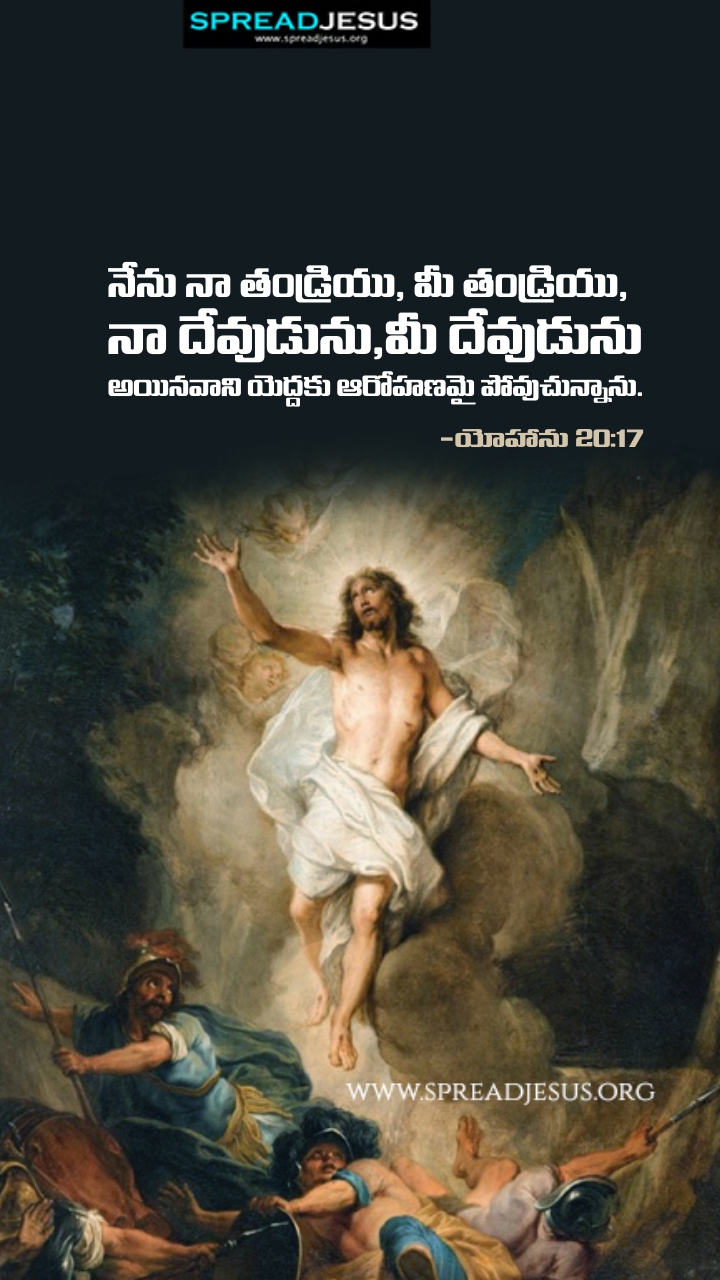 Telugu Quotes WhatsApp Status Bible Verses Mobile Wallpapers Collection John 20:17